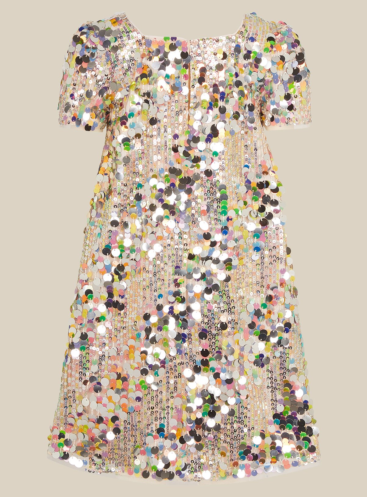 MONSOON Zoe Rainbow Sequin Party Dress 3 years - Image 2 thumbnail